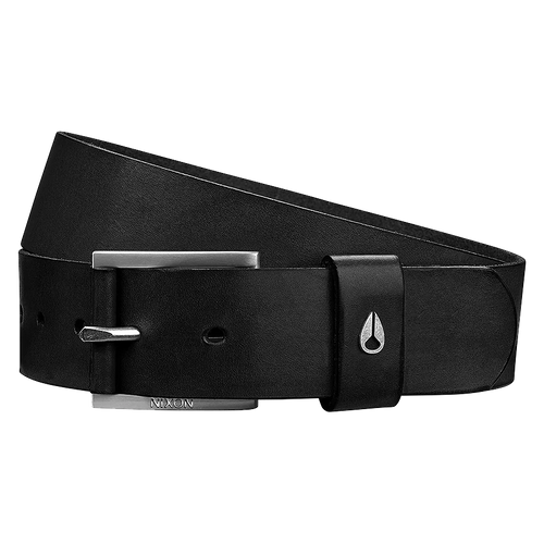 Nixon Americana Leather Men's Belt Black/Silver