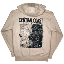 Load image into Gallery viewer, Central Coast Surfboards Central Coast Map Zip-Up Hoodie
