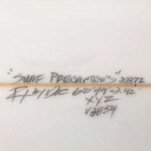 Surf Prescriptions by Jeff "Doc" Lausch XYZ 6'0" Futures
