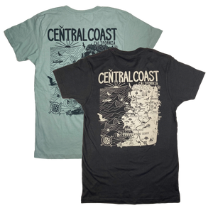 Central Coast Surfboards Central Coast Map T-Shirt
