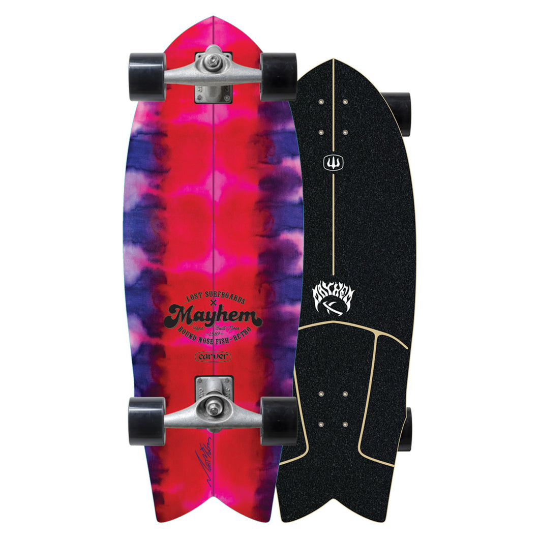 Carver Lost RNF Retro Pink CX Surfskate Complete 29.5