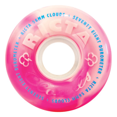 Ricta Clouds Pink Swirl 78A 56mm Skateboard Wheels