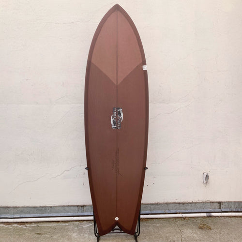 Ponto Surfboards Ringo Twin Brown 6'2