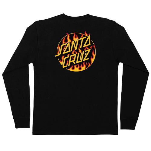 Thrasher Santa Cruz Flame Dot Long Sleeve Men's T-Shirt