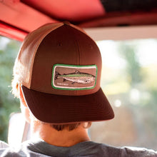 Load image into Gallery viewer, Uroko Coho Cruved Bill Mesh Trucker Hat
