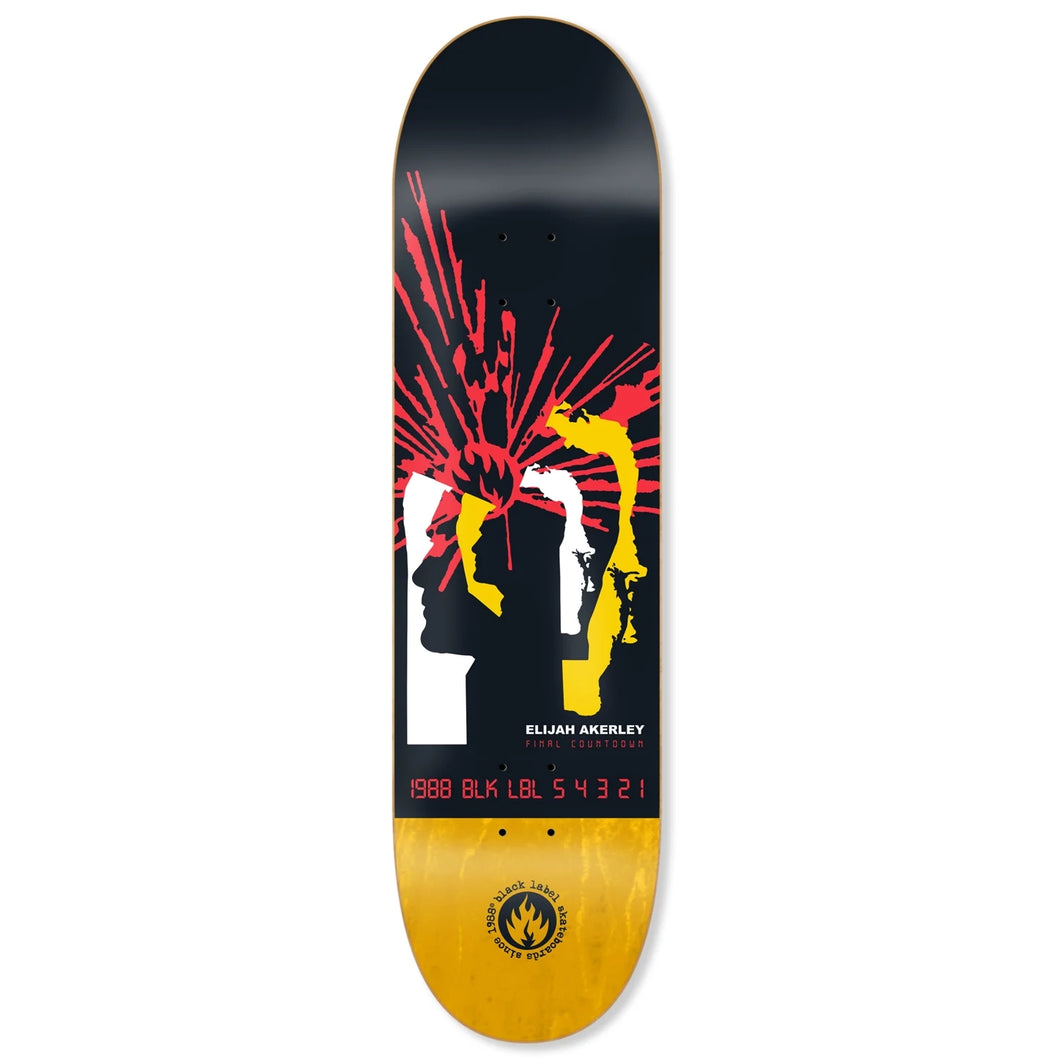 Black Label Elijah Akerley Final Countdown Skateboard Deck 8.5