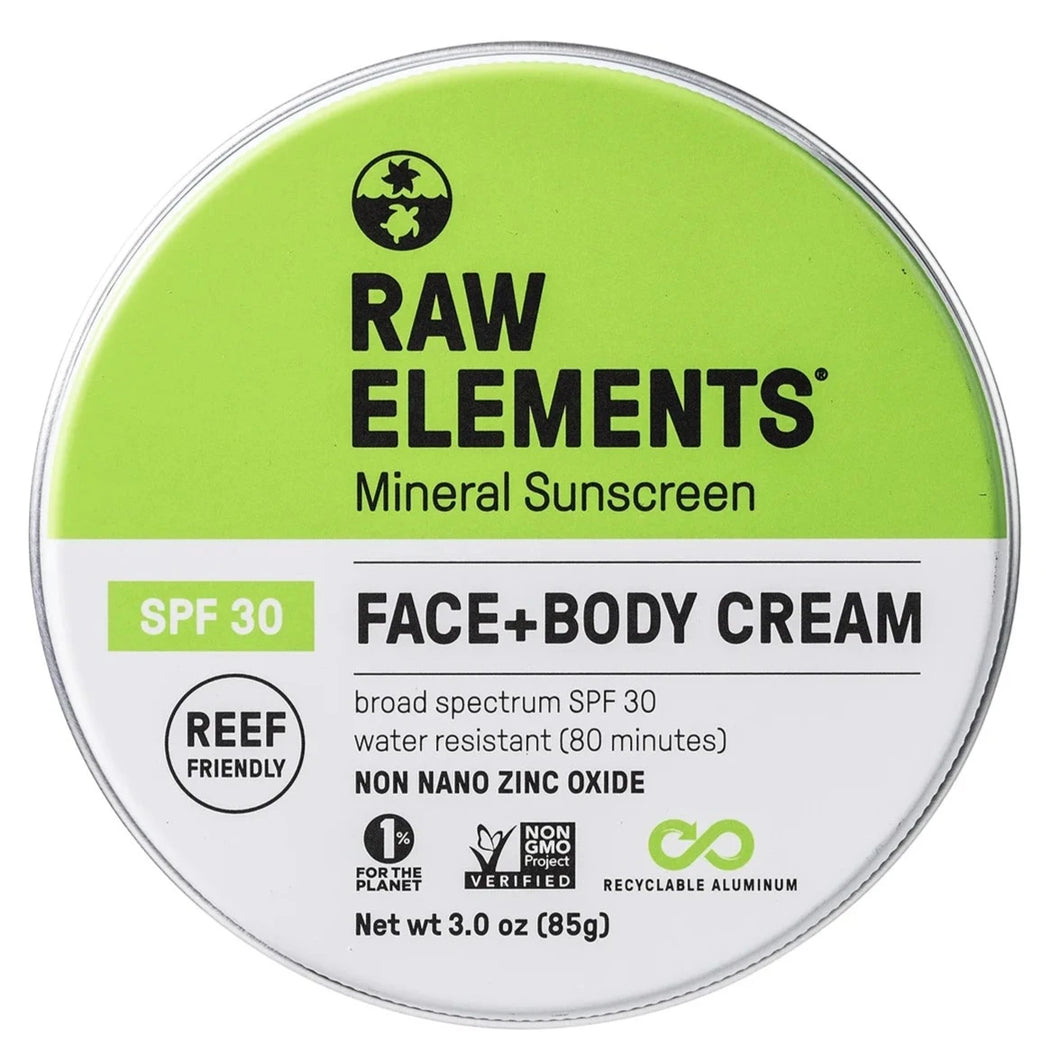 Raw Elements Face + Body Sunscreen Lotion Tin SPF 30 3 oz