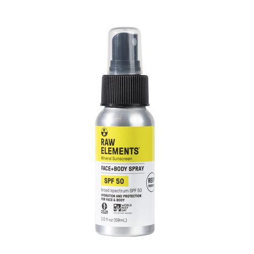 Raw Elements Face + Body Sunscreen Spray SPF 50 2 oz