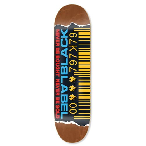 Black Label Ripped Bar Code Skateboard Deck 8.5