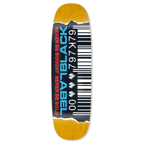 Black Label Ripped Barcode Tugboat Skateboard Deck 9.5