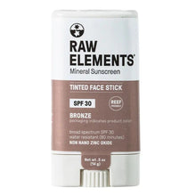 Load image into Gallery viewer, Raw Elements Face Stick Bronze Tinted SPF 30 0.5 oz
