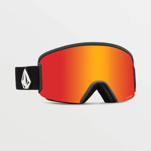 Volcom Garden Snowboard Goggles Matte Black/Red Chrome