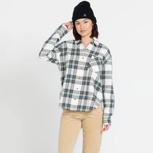 Load image into Gallery viewer, Volcom Women&#39;s Plaid to Meet You Long Sleeve Shirt
