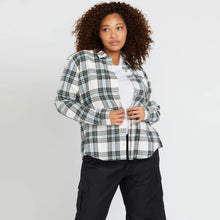 Load image into Gallery viewer, Volcom Women&#39;s Plaid to Meet You Long Sleeve Shirt

