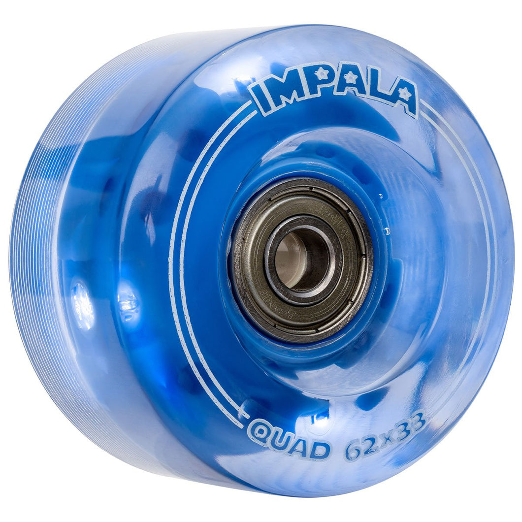 Impala Light Up Roller Skate Wheels 4-Pack Blue