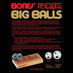 Bones Big Balls Reds Bearings 8-Pack
