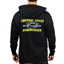 Load image into Gallery viewer, Central Coast Surfboards Dolphins Banner Men&#39;s Pullover Hoodie
