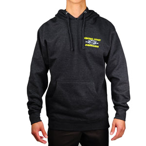 Central Coast Surfboards Dolphins Banner Men's Pullover Hoodie
