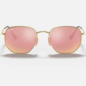 Ray-Ban Hexagonal Flat Lens Sunglasses Polished Gold/Copper
