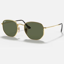 Load image into Gallery viewer, Ray-Ban Hexagonal Flat Lens Sunglasses Polished Gold/Classic Green
