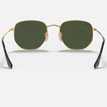 Load image into Gallery viewer, Ray-Ban Hexagonal Flat Lens Sunglasses Polished Gold/Classic Green

