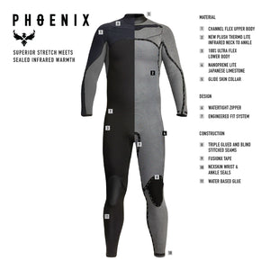 XCEL Men's Phoenix 4/3 Chest Zip Full Wetsuit
