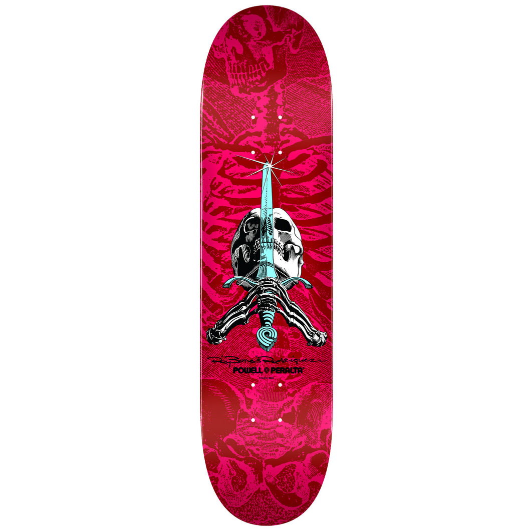 Powell Peralta Skull & Sword Red/Pink Skateboard Deck 8.5