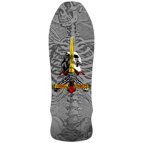 Powell Peralta GeeGaw Skull and Sword Reissue Deck Silver