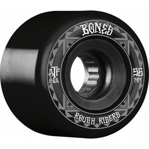 Bones Rough Riders Runners 80A 56mm Black Skateboard Wheels Pack of 4