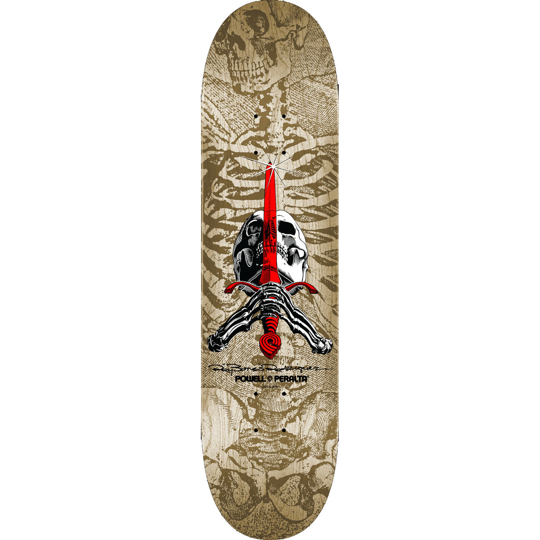 Powell Peralta Skull & Sword Natural Skateboard Deck 9.06