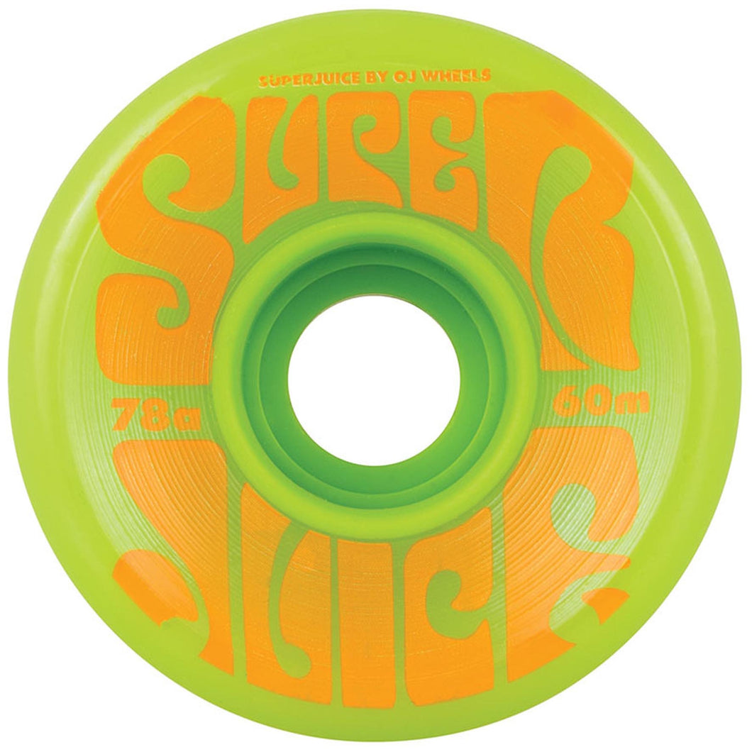 OJ Super Juice 60mm 78A Skateboard Wheels Pack of 4 Green