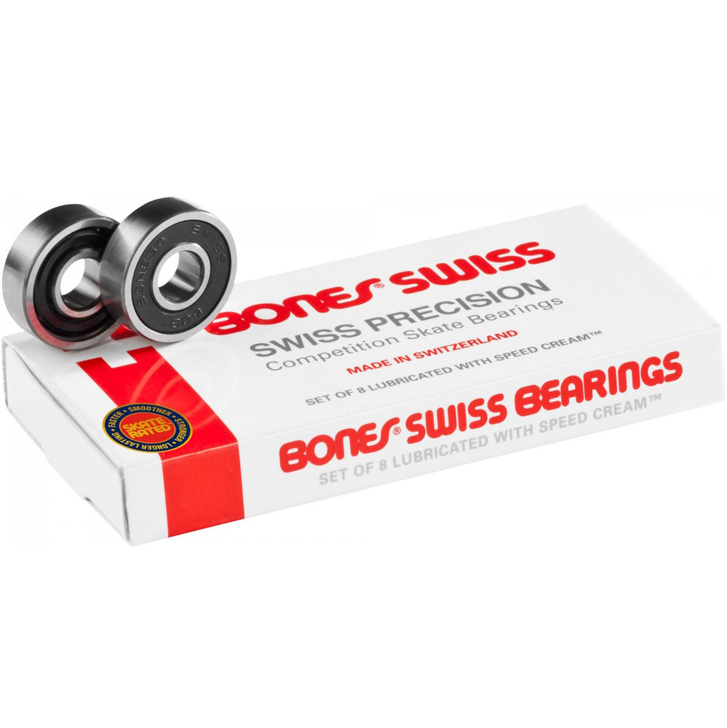 Bones Swiss Skateboard Bearings 8-Pack