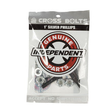Load image into Gallery viewer, Independent Genuine Parts Skate Hardware Cross Black/Silver 1&quot; Phillips
