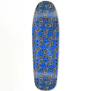 Black Label Curb Nerd Blue Skateboard Deck 9.63