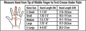 Solite 2:2 Gauntlet Glove Size Chart