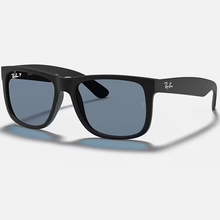 Load image into Gallery viewer, Ray-Ban Justin Classic Sunglasses Matte Black/Dark Blue Polarized
