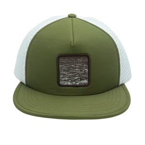 Uroko Swell Foldable/Packable Trucker Hat Green/White