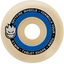 Load image into Gallery viewer, Spitfire Formula Four Tablets Natural 99A 53mm Skateboard Wheels Pack of 4
