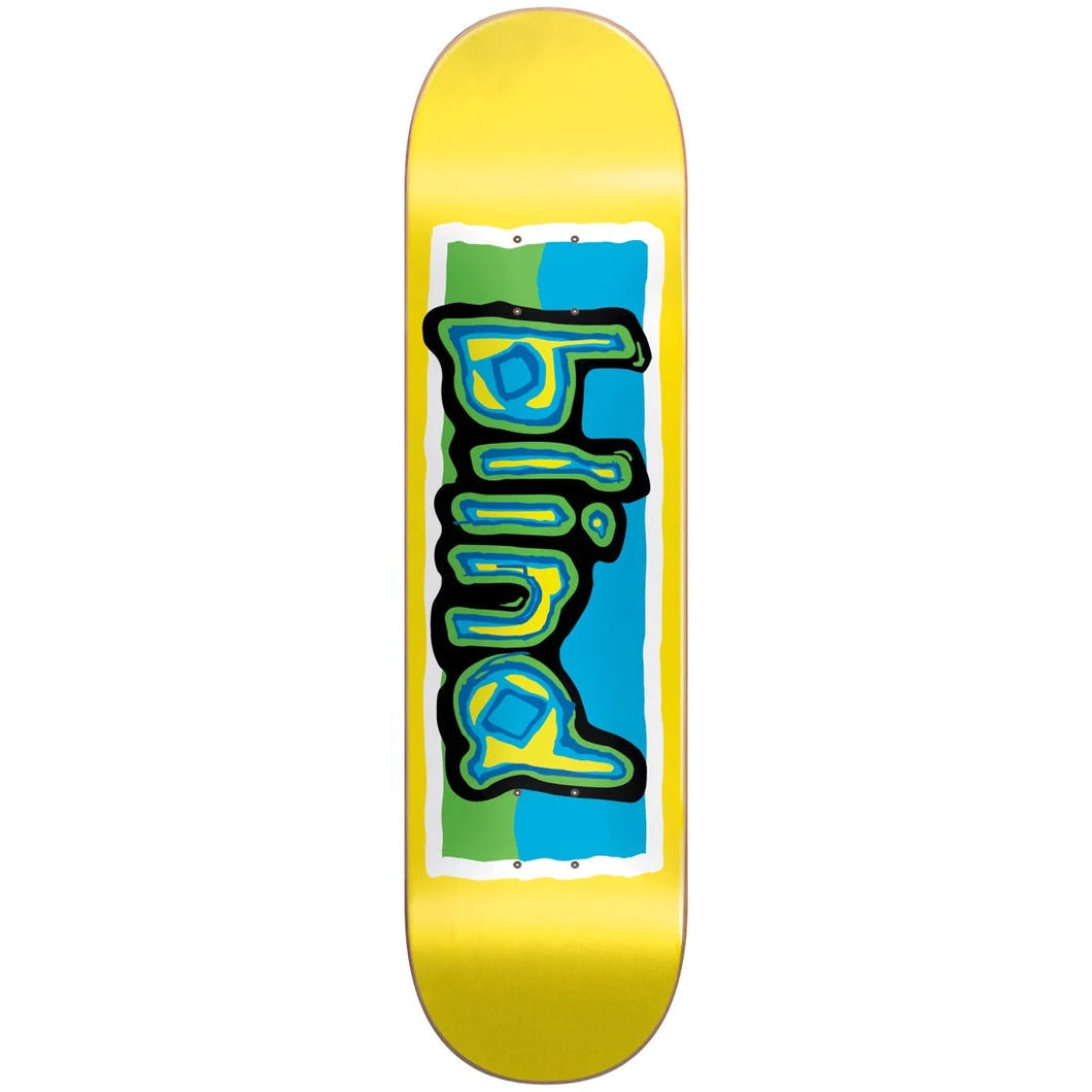 Blind Colored Logo Yellow Skateboard Deck 8.0